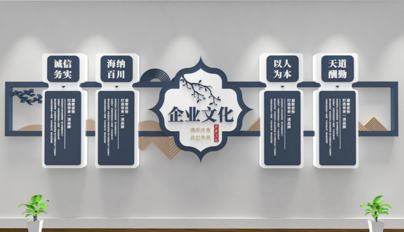 辦公室公司文化墻勵志墻(圖1) 企業(yè)文化墻設計